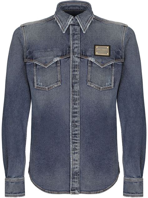 dolce gabbana purple shirt|Dolce & Gabbana denim shirt.